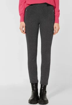 Street One Hosen*Skinny Fit Hose in Jacquard Black