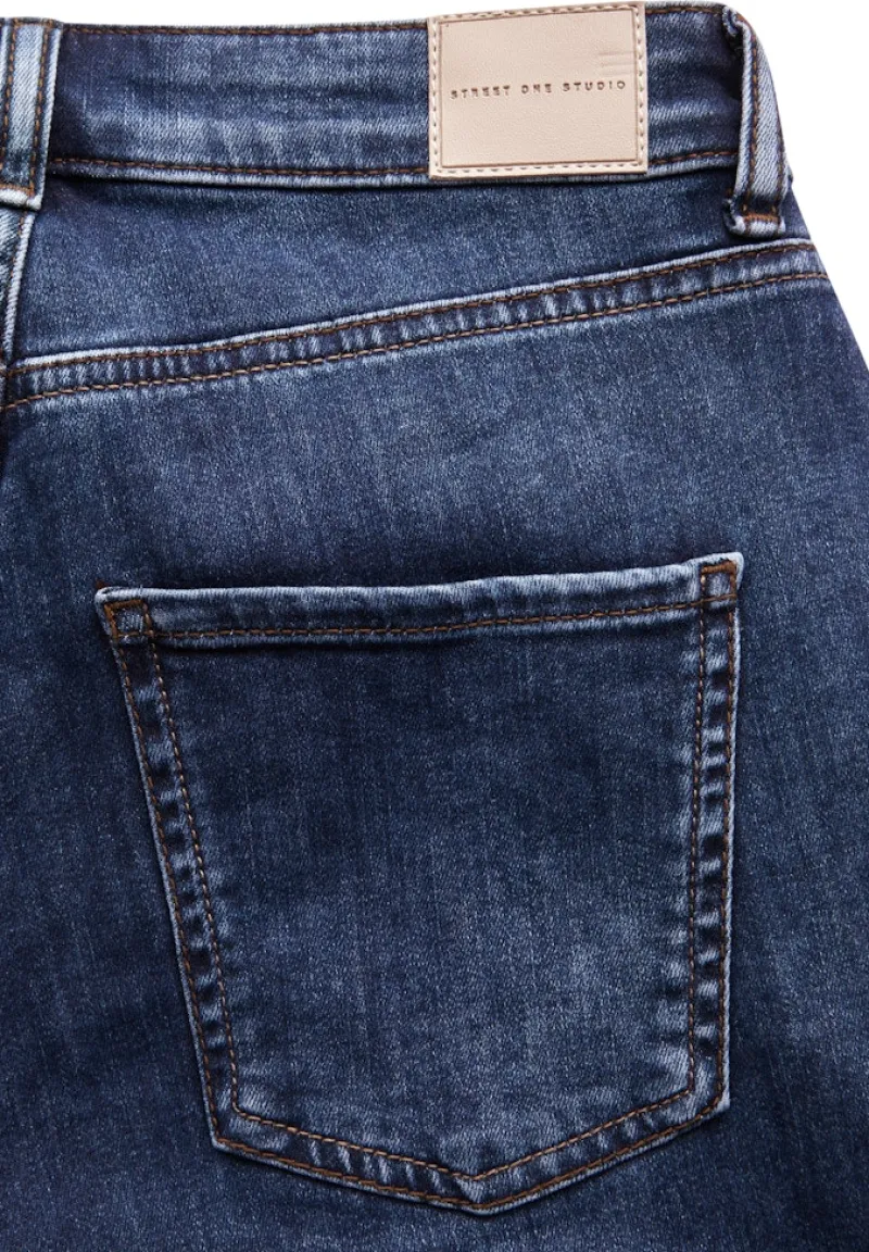 STREET ONE STUDIO Jeans*Skinny Jeans dark blue washed