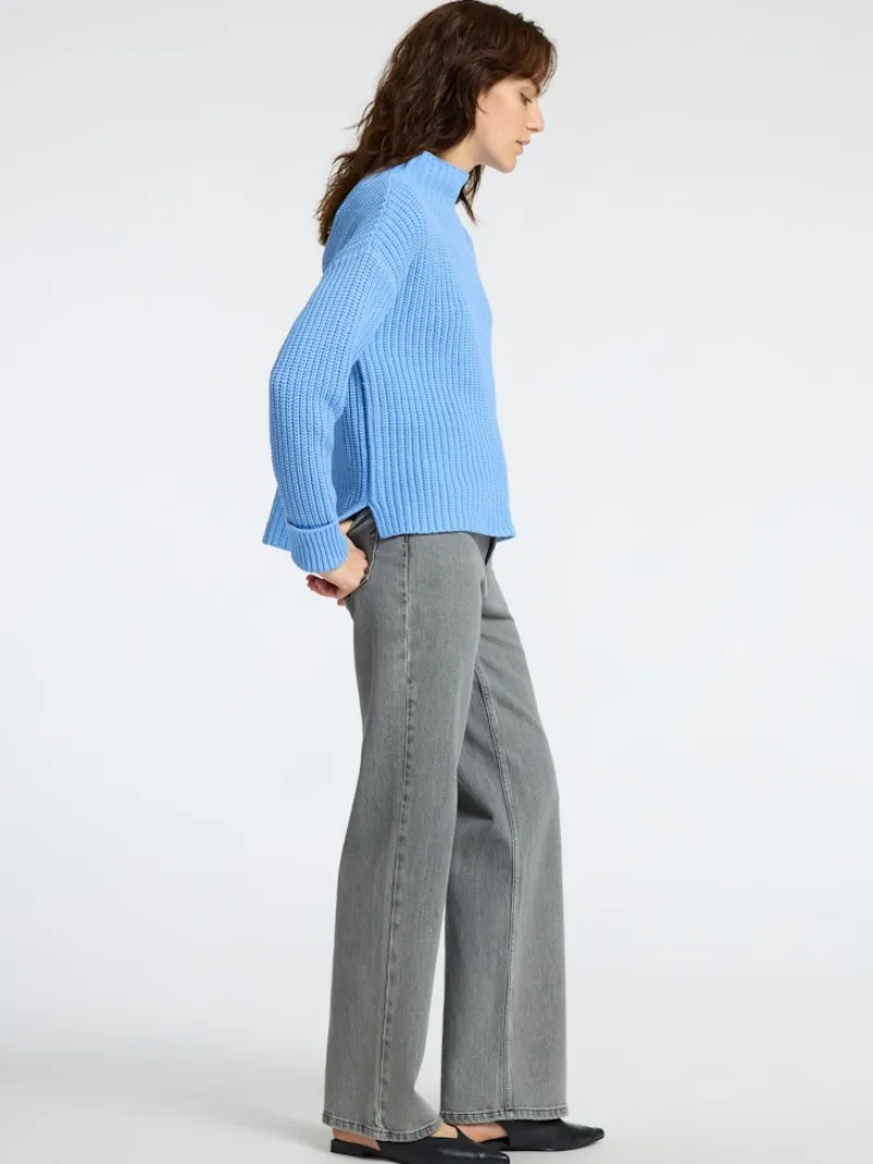 Selected Pullover & Sweatshirts*SLFSELMA LS KNIT PULLOVER NOOS cornflower blue