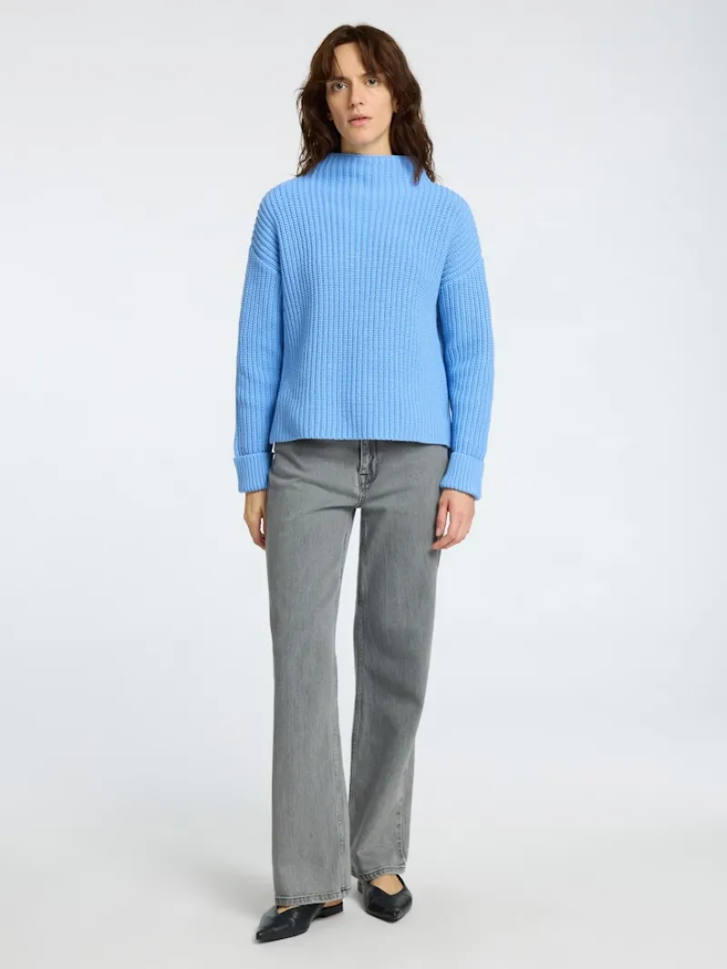 Selected Pullover & Sweatshirts*SLFSELMA LS KNIT PULLOVER NOOS cornflower blue