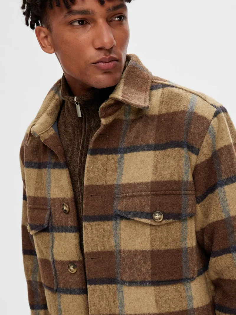 Selected Hemden*SLHARCHIVE OVERSHIRT NOOS Ermine