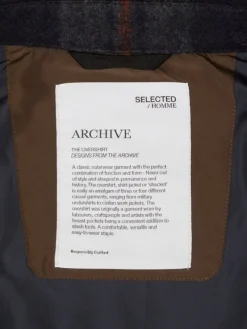 Selected Hemden*SLHARCHIVE OVERSHIRT NOOS Navy Blazer
