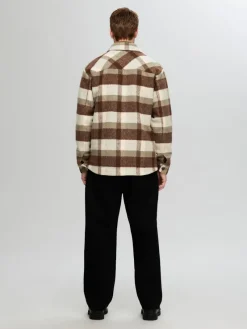 Selected Jacken*SLHARCHIVE OVERSHIRT NOOS elephant skin