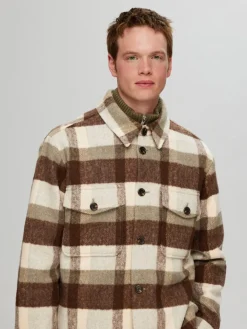 Selected Jacken*SLHARCHIVE OVERSHIRT NOOS elephant skin