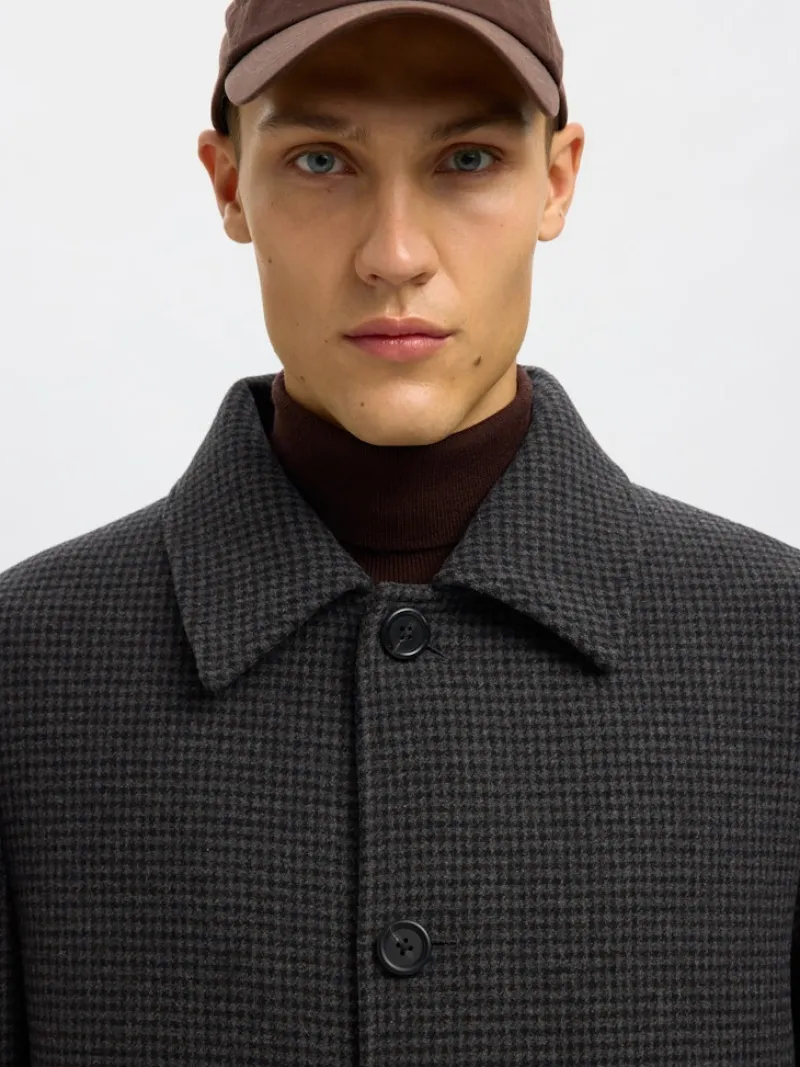 Selected Jacken*SLHARCHIVE WOOL BLEND CAR COAT dark grey