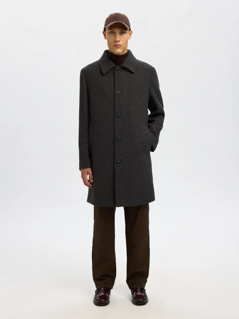 Selected Jacken*SLHARCHIVE WOOL BLEND CAR COAT dark grey