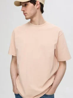 Selected Shirts*SLHCOLMAN SS O-NECK TEE NOOS cameo rose