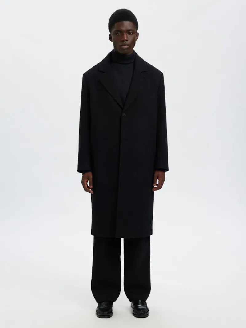 Selected Pullover & Sweatshirts*SLHDANE LS KNIT STRUCTURE ROLL NECK NOOS Sky Captain