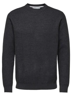 Selected Pullover & Sweatshirts*SLHEKLON LS KNIT CREW W CAMP Phantom