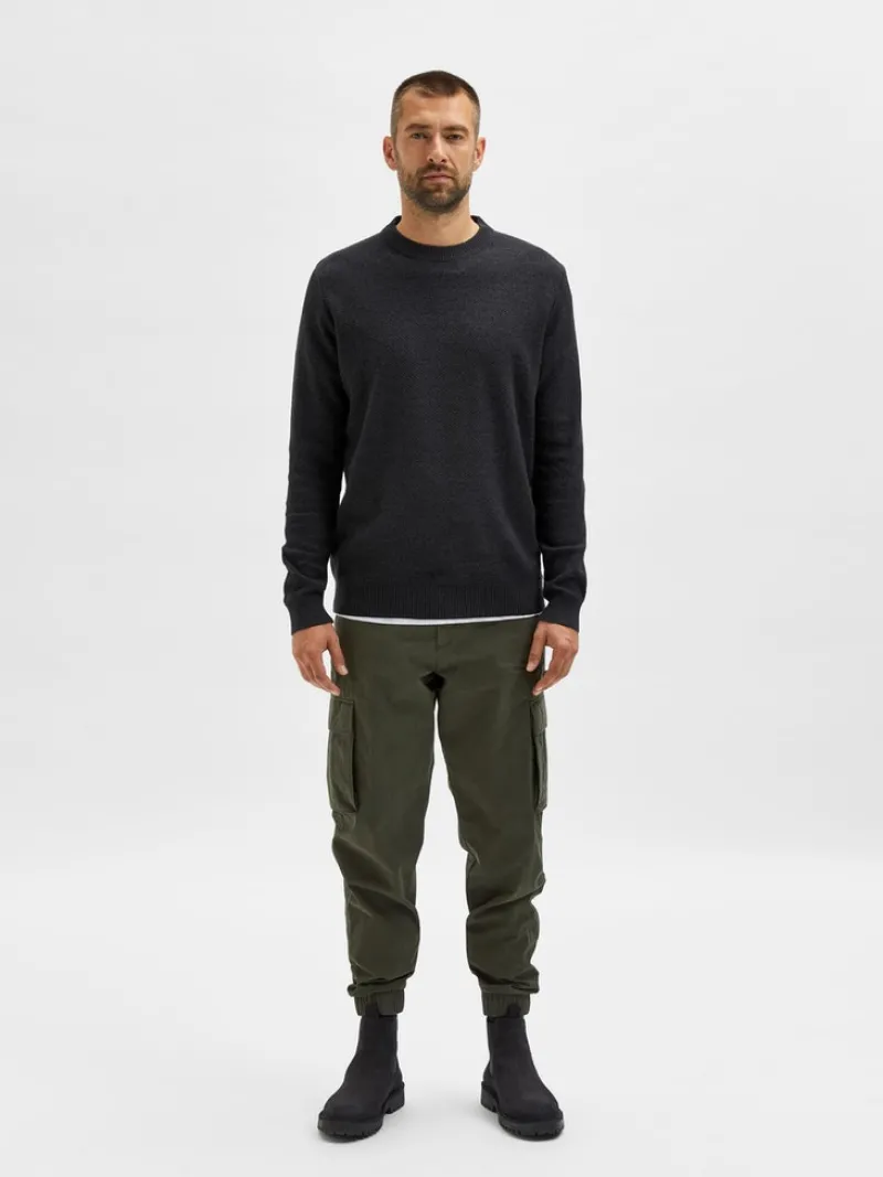 Selected Pullover & Sweatshirts*SLHEKLON LS KNIT CREW W CAMP Phantom