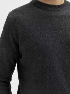 Selected Pullover & Sweatshirts*SLHEKLON LS KNIT CREW W CAMP Phantom