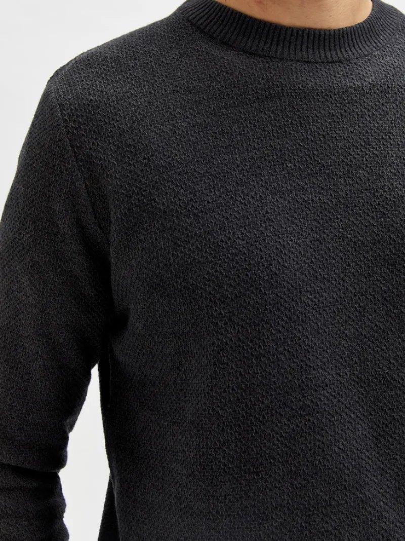 Selected Pullover & Sweatshirts*SLHEKLON LS KNIT CREW W CAMP Phantom