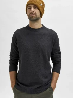 Selected Pullover & Sweatshirts*SLHEKLON LS KNIT CREW W CAMP Phantom