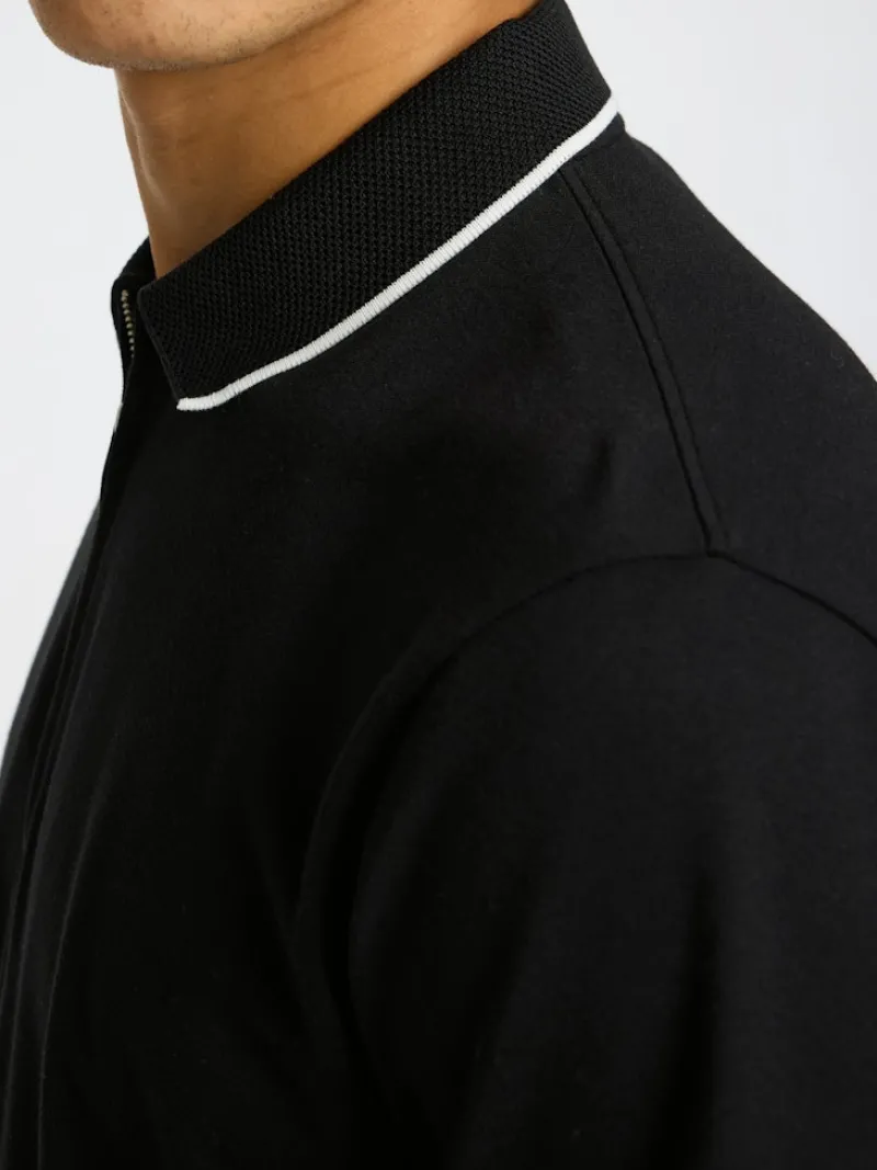 Selected Shirts*SLHFAVE SPORT ZIP SS POLO NOOS Black