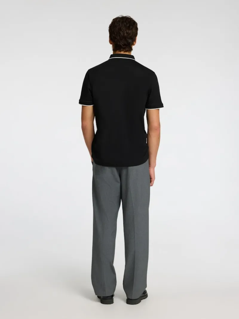 Selected Shirts*SLHFAVE SPORT ZIP SS POLO NOOS Black