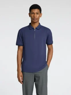 Selected Shirts*SLHFAVE SPORT ZIP SS POLO NOOS oceana