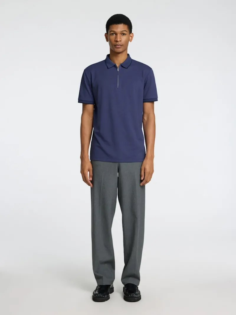 Selected Shirts*SLHFAVE SPORT ZIP SS POLO NOOS oceana