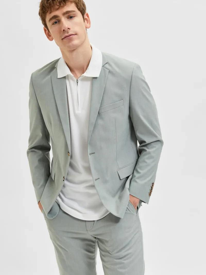 Selected Shirts*SLHFAVE ZIP SS POLO NOOS Cloud Dancer