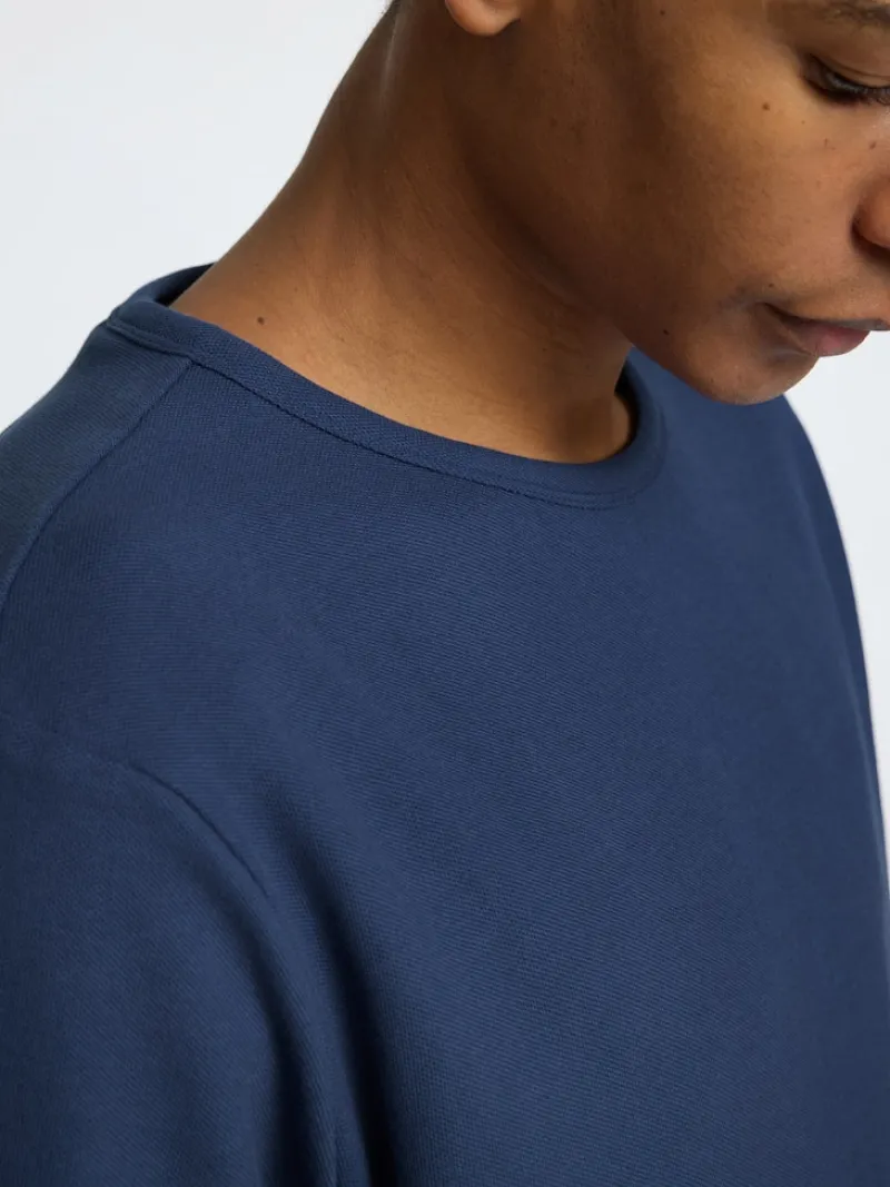 Selected Shirts*SLHJOSEPH PIQUE SS O-NECK TEE oceana