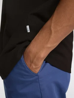 Selected Shirts*SLHJOSEPH PIQUE SS O-NECK TEE Black