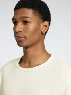 Selected Shirts*SLHJOSEPH PIQUE SS O-NECK TEE egret