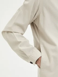 Selected Hemden*SLHLOOSEBLAS-LINEN OVERSHIRT LS W NOOS angora