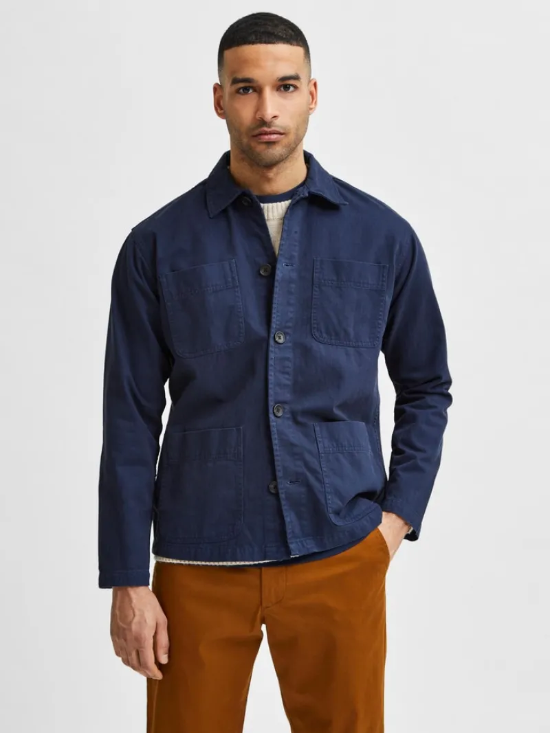 Selected Jacken*SLHLOOSETONY OVERSHIRT LS W NOOS Navy Blazer