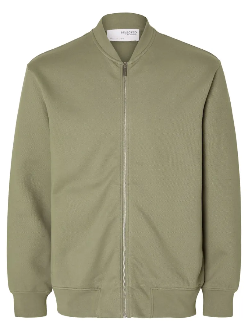 Selected Pullover & Sweatshirts*SLHMACK SWEAT BOMBER LS NOOS vetiver