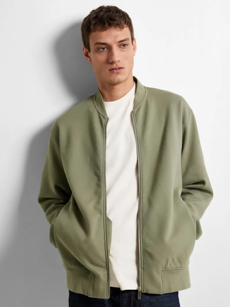 Selected Pullover & Sweatshirts*SLHMACK SWEAT BOMBER LS NOOS vetiver