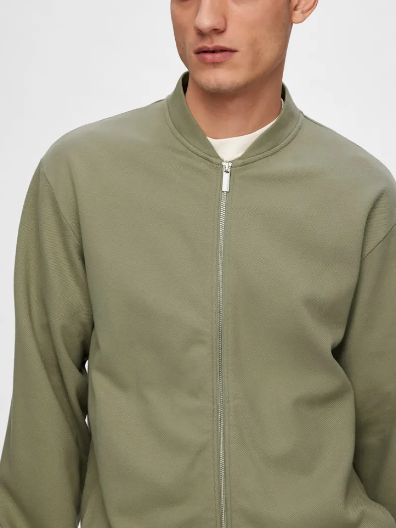 Selected Pullover & Sweatshirts*SLHMACK SWEAT BOMBER LS NOOS vetiver
