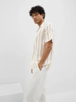 Selected Hemden*SLHREG-AIR SHIRT SS MIX Pure Cashmere