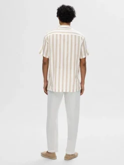 Selected Hemden*SLHREG-AIR SHIRT SS MIX Pure Cashmere