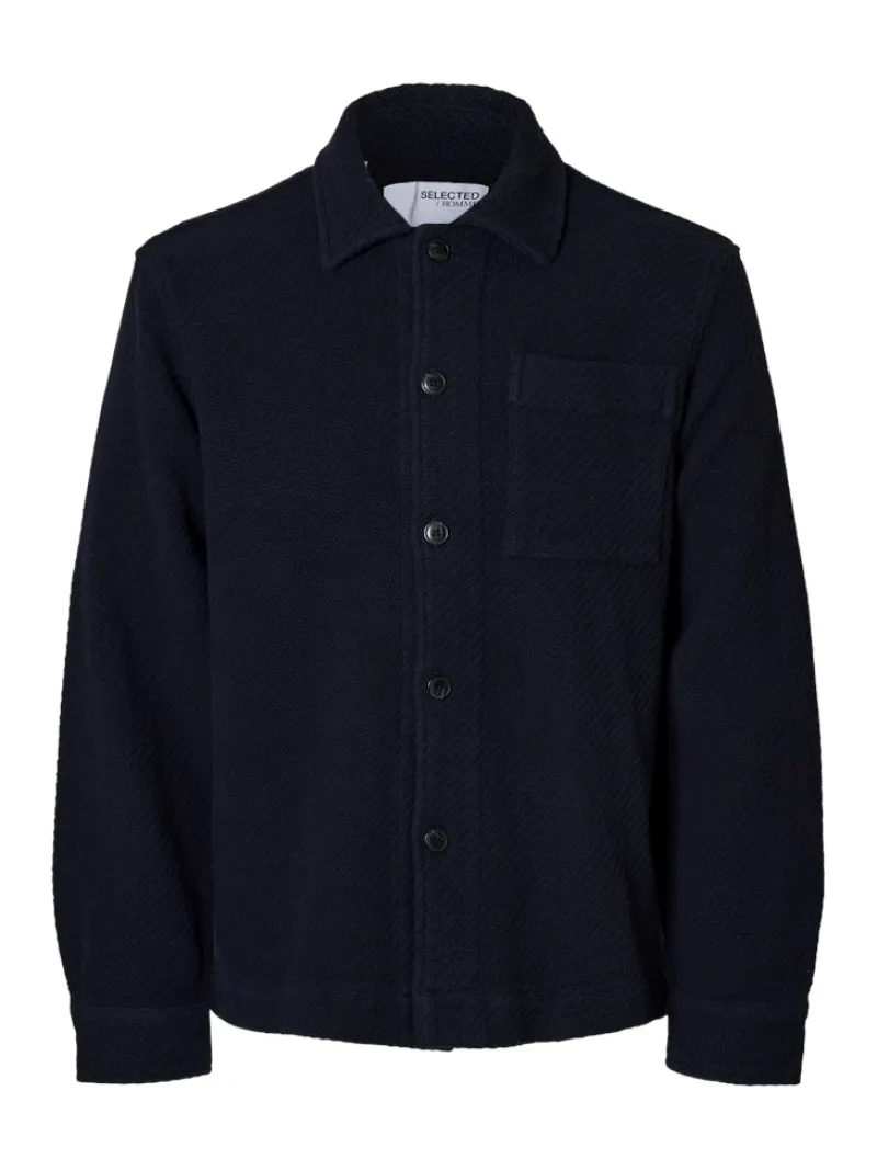 Selected Hemden*SLHREGFRED STRUCTURED OVERSHIRT Sky Captain