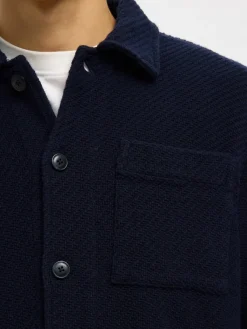 Selected Hemden*SLHREGFRED STRUCTURED OVERSHIRT Sky Captain