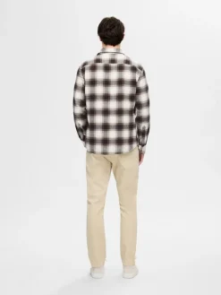 Selected Hemden*SLHREGOWEN-GRINDLE CHECK SHIRT LS chocolate torte