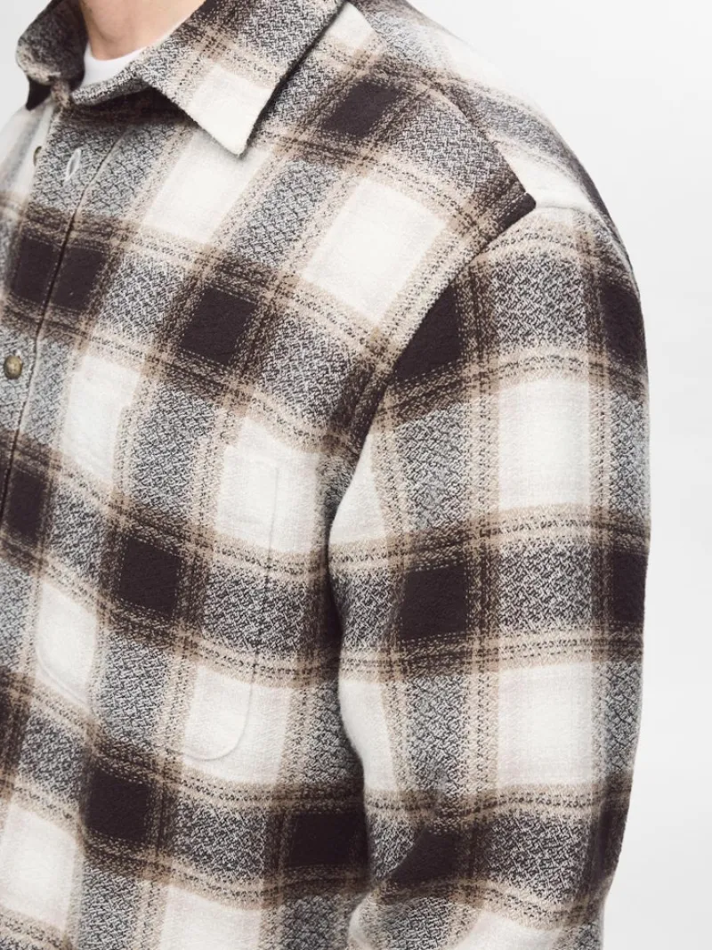Selected Hemden*SLHREGOWEN-GRINDLE CHECK SHIRT LS chocolate torte