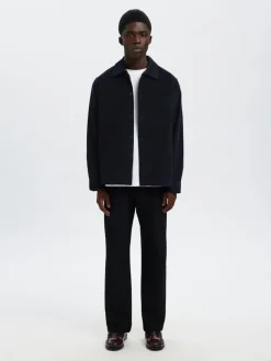 Selected Hemden*SLHREGTATE CORD OVERSHIRT Sky Captain