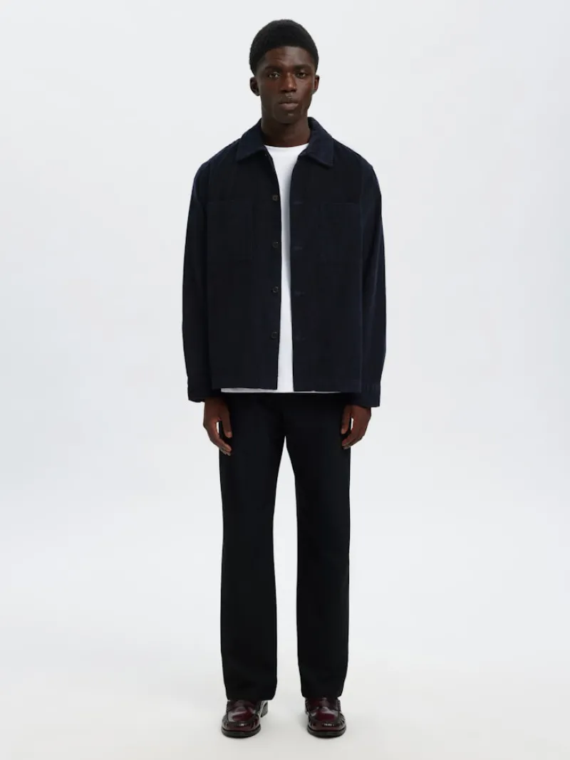 Selected Hemden*SLHREGTATE CORD OVERSHIRT Sky Captain