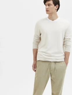 Selected Pullover & Sweatshirts*SLHROME LS KNIT CREW NECK NOOS angora