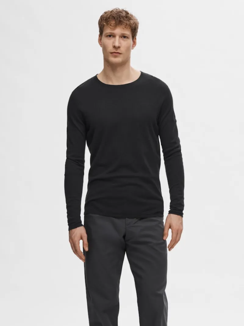 Selected Pullover & Sweatshirts*SLHROME LS KNIT CREW NECK NOOS schwarz2