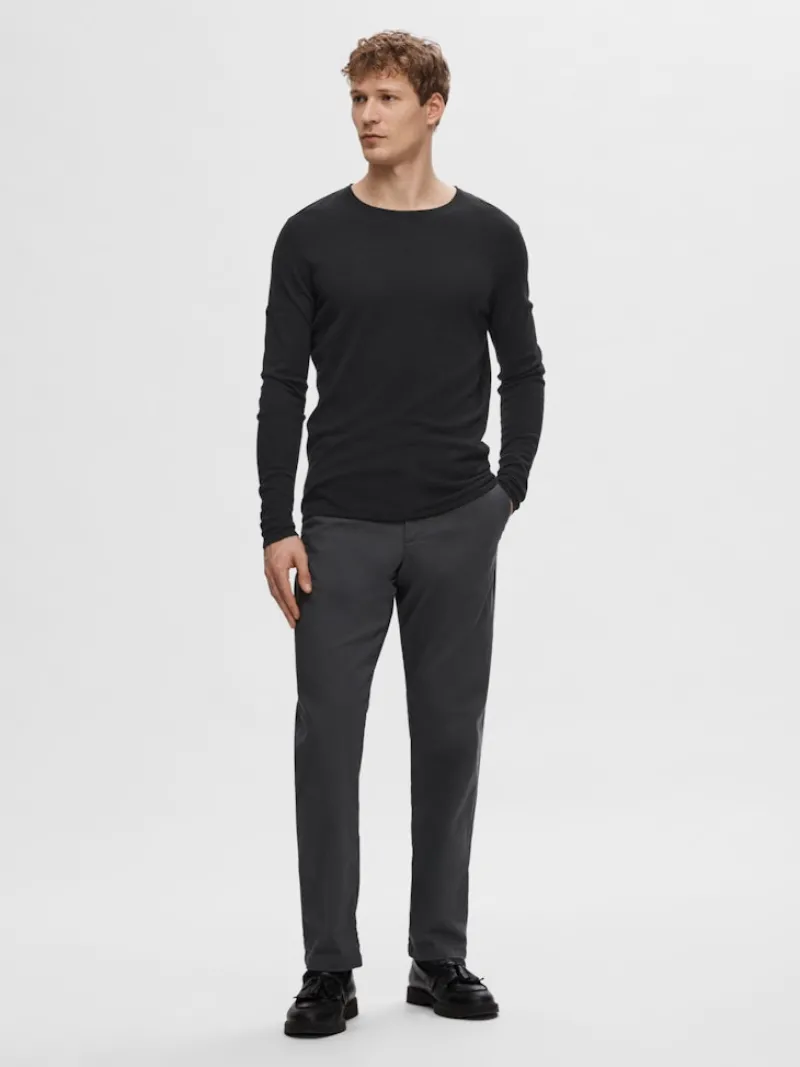 Selected Pullover & Sweatshirts*SLHROME LS KNIT CREW NECK NOOS schwarz2