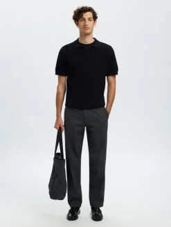 Selected Hosen|Big Boys*SLH175-SLIM MILES BRUSHED PANT W NOOS dark grey