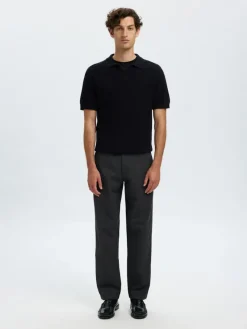 Selected Hosen|Big Boys*SLH175-SLIM MILES BRUSHED PANT W NOOS dark grey