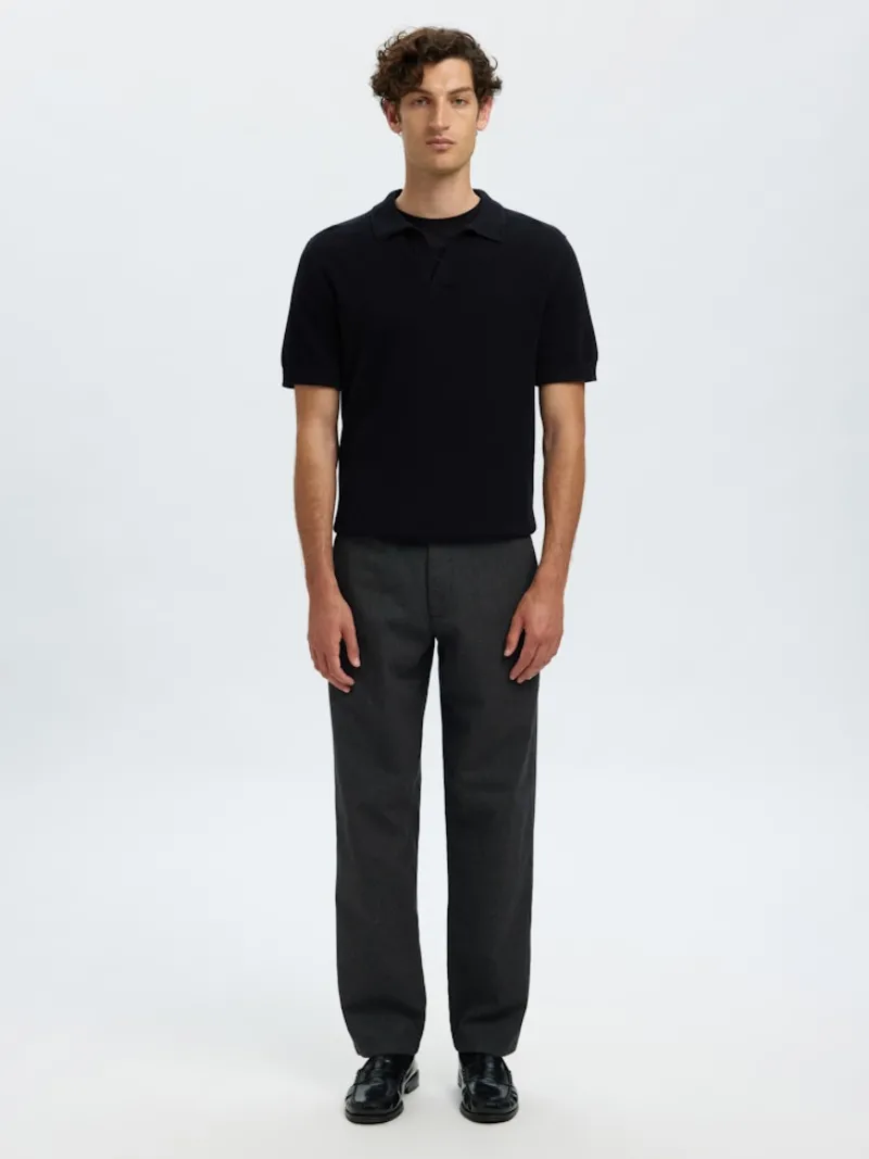 Selected Hosen|Big Boys*SLH175-SLIM MILES BRUSHED PANT W NOOS dark grey