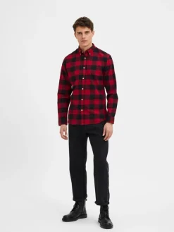 Selected Hemden|Big Boys*SLHSLIMFLANNEL SHIRT LS W NOOS biking red