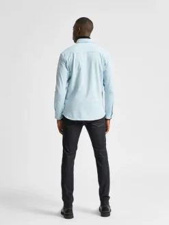 Selected Hemden*SLHSLIMOLIVER-KNIT FLEX SHIRT LS B dream blue