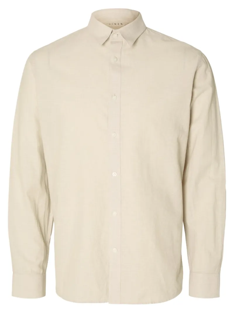 Selected Hemden*SLHSLIM-SUN SHIRT LS NOOS Pure Cashmere