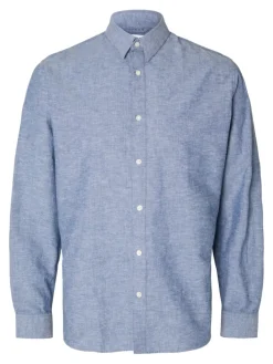Selected Hemden*SLHSLIM-SUN SHIRT LS NOOS Medium Blue Denim