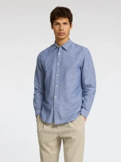 Selected Hemden*SLHSLIM-SUN SHIRT LS NOOS Medium Blue Denim