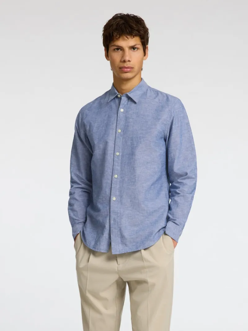 Selected Hemden*SLHSLIM-SUN SHIRT LS NOOS Medium Blue Denim